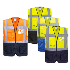 COLETE DE ALTA VISIBLIDADE MULTIBOLSOS - C476 - Alta Visibilidade - Vestuário
