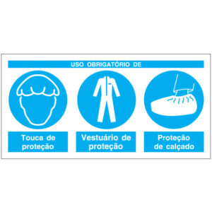 SINAL COMPOSTO DE OBRIGAÇÃO - USO DE TOUCA, VESTUÁRIO DE PROTEÇÃO E PROTEÇÃO DE CALÇADO (B737) - Compostos - Sinalização