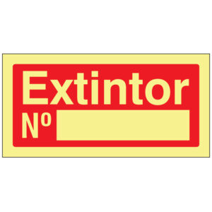 SINAL DE CONTRA INCÊNDIO - EXTINTOR Nº (C101) - Contra Incêndio - Sinalização