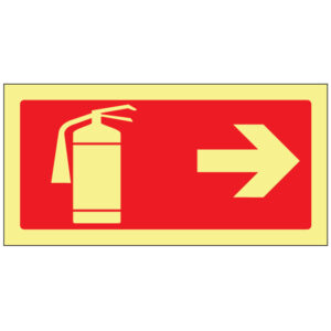 SINAL DE CONTRA INCÊNDIO - EXTINTOR À DIREITA (C102) - Contra Incêndio - Sinalização
