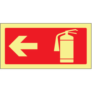 SINAL DE CONTRA INCÊNDIO - EXTINTOR À ESQUERDA (C103) - Contra Incêndio - Sinalização