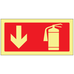 SINAL DE CONTRA INCÊNDIO - EXTINTOR EM BAIXO (C104) - Contra Incêndio - Sinalização