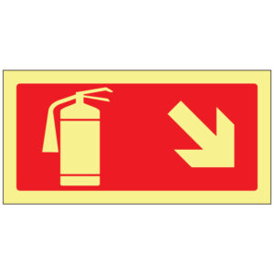 SINAL DE CONTRA INCÊNDIO - EXTINTOR EM BAIXO À DIREITA (C105) - Contra Incêndio - Sinalização