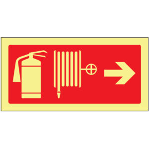 SINAL DE CONTRA INCÊNDIO - EXTINTOR E BOCA DE INÊNDIO TIPO CARRETEL À DIREITA (C119) - Contra Incêndio - Sinalização