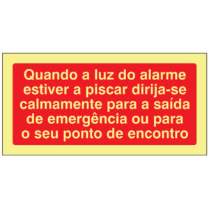 SINAL DE CONTRA INCÊNDIO - LUZ DE ALRME (C130) - Contra Incêndio - Sinalização