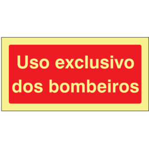 SINAL DE CONTRA INCÊNDIO - USO EXCLUSIVO DOS BOMBEIROS (C133) - Contra Incêndio - Sinalização