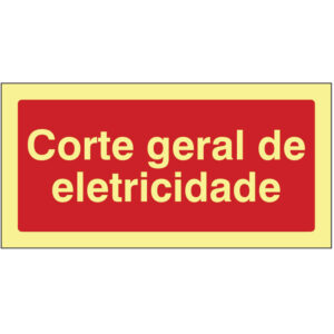 SINAL DE CONTRA INCÊNDIO - CORTE GERAL DE ELETRICIDADE (C156) - Contra Incêndio - Sinalização
