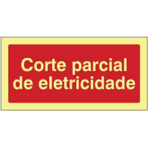 SINAL DE CONTRA INCÊNDIO - CORTE PARCIAL DE ELETRICIDADE (C157) - Contra Incêndio - Sinalização