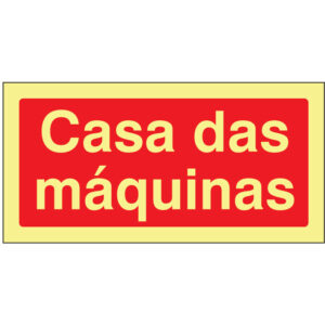 SINAL DE CONTRA INCÊNDIO - CASA DAS MÁQUINAS (C167) - Contra Incêndio - Sinalização
