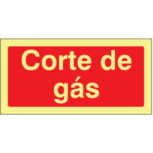 SINAL DE CONTRA INCÊNDIO - CORTE DE GÁS (C168) - Contra Incêndio - Sinalização