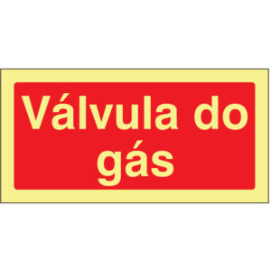 SINAL DE CONTRA INCÊNDIO - VÁLVULA DO GÁS (C172) - Contra Incêndio - Sinalização