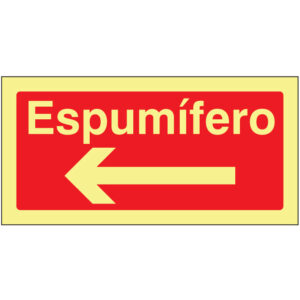 SINAL DE CONTRA INCÊNDIO - ESPUMÍFERO À ESQUERDA (C177) - Contra Incêndio - Sinalização