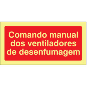 SINAL DE CONTRA INCÊNDIO - COMANDO MANUAL DOS VENTILADORES DE DESENFUMAGEM (C181) - Contra Incêndio - Sinalização