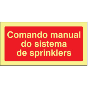 SINAL DE CONTRA INCÊNDIO - COMANDO MANUAL DO SISTEMA DE SPRINKLERS (C184) - Contra Incêndio - Sinalização