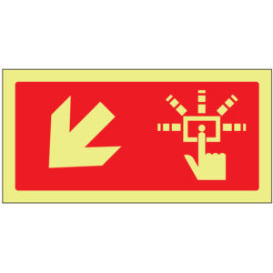 SINAL DE CONTRA INCÊNDIO - BOTÃO DE ALARME EM BAIXO À ESQUERDA (C193) - Contra Incêndio - Sinalização