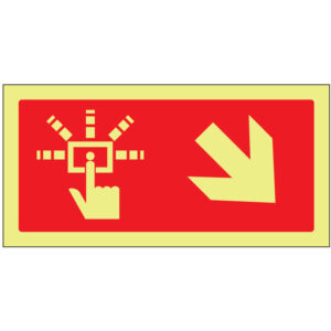 SINAL DE CONTRA INCÊNDIO - BOTÃO DE ALARME EM BAIXO À DIREITA (C195) - Contra Incêndio - Sinalização