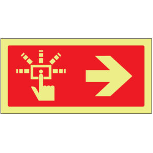 SINAL DE CONTRA INCÊNDIO - BOTÃO DE ALARME À DIREITA (C197) - Contra Incêndio - Sinalização