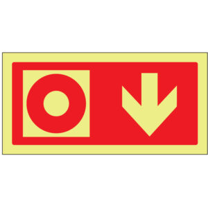 SINAL DE CONTRA INCÊNDIO - BOTÃO DE ALARME EM BAIXO (C199) - Contra Incêndio - Sinalização