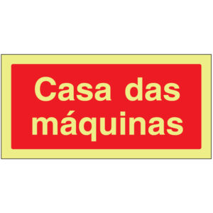 SINAL DE CONTRA INCÊNDIO - CASA DAS MÁQUINAS (C216) - Contra Incêndio - Sinalização