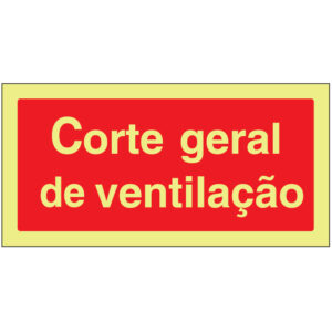 SINAL DE CONTRA INCÊNDIO - CORTE GERAL DE VENTILADOR (C228) - Contra Incêndio - Sinalização