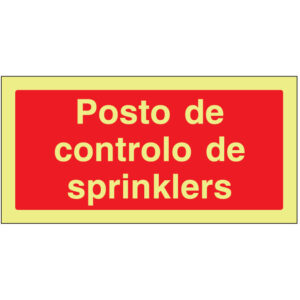 SINAL DE CONTRA INCÊNDIO - POSTO DE CONTROLO DE SPRINKLERS (C239) - Contra Incêndio - Sinalização
