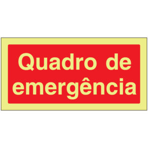 SINAL DE CONTRA INCÊNDIO - QUADRO DE EMERGÊNCIA (C242) - Contra Incêndio - Sinalização