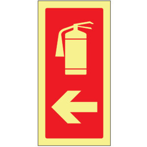 SINAL DE CONTRA INCÊNDIO -EXTINTOR À ESQUERDA (C302) - Contra Incêndio - Sinalização