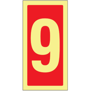 SINAL DE CONTRA INCÊNDIO - NÚMERO 9 (C359) - Contra Incêndio - Sinalização