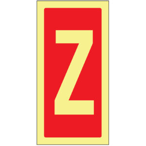 SINAL DE CONTRA INCÊNDIO - LETRA Z (C35Z) - Contra Incêndio - Sinalização