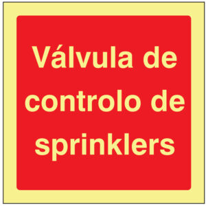 SINAL DE CONTRA INCÊNDIO - VÁLVULA DE CONTROLO DE SPRINKLERS (C456) - Contra Incêndio - Sinalização