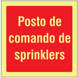 SINAL DE CONTRA INCÊNDIO - POSTO DE CONTROLO DE SPRINKLERS (C460) - Contra Incêndio - Sinalização