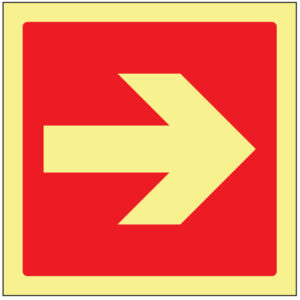 SINAL DE CONTRA INCÊNDIO - LOCALIZAÇÃO DE EQUIPAMENTOS DE COMBATAE A INCÊNDIO À DIREITA (C463) - Contra Incêndio - Sinalização