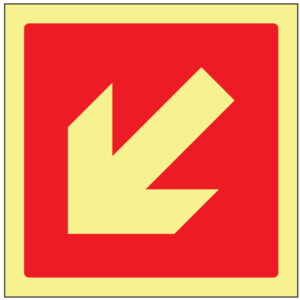 SINAL DE CONTRA INCÊNDIO - LOCALIZAÇÃO DE EQUIPAMENTOS DE COMBATAE A INCÊNDIO EM BAIXO À ESQUERDA (C468) - Contra Incêndio - Sinalização