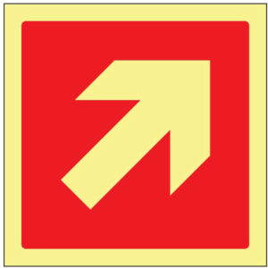 SINAL DE CONTRA INCÊNDIO - LOCALIZAÇÃO DE EQUIPAMENTOS DE COMBATAE A INCÊNDIO EM CIMA À DIREITA (C469) - Contra Incêndio - Sinalização