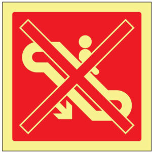 SINAL DE CONTRA INCÊNDIO - EM CASO DE INCÊNDIO NÃO USAR ESCADAS ROLANTES (C471) - Contra Incêndio - Sinalização