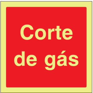 SINAL DE CONTRA INCÊNDIO - CORTE DE GÁS( C481) - Contra Incêndio - Sinalização