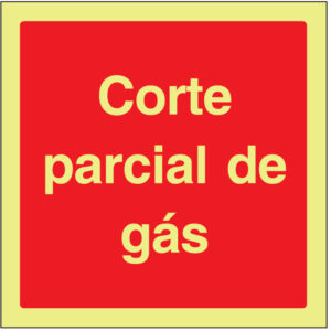 SINAL DE CONTRA INCÊNDIO - CORTE PARCIAL DE GÁS (C486) - Contra Incêndio - Sinalização