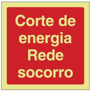 SINAL DE CONTRA INCÊNDIO - CORTE DE ENERGIA REDE DE SOCORRO (C498) - Contra Incêndio - Sinalização
