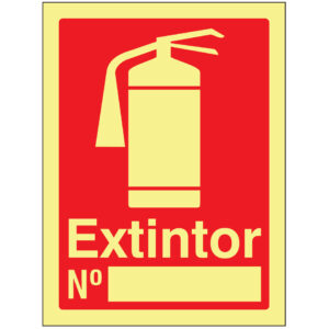 SINAL DE CONTRA INCÊNDIO - EXTINTOR Nº (C501) - Contra Incêndio - Sinalização