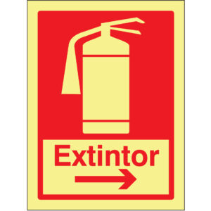 SINAL DE CONTRA INCÊNDIO - EXTINTOR À DIREITA (C503) - Contra Incêndio - Sinalização