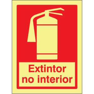 SINAL DE CONTRA INCÊNDIO - EXTINTOR NO INTERIOR (C505) - Contra Incêndio - Sinalização