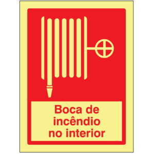 SINAL DE CONTRA INCÊNDIO - BOCA DE INCÊNDIO NO INTERIOR (C515) - Contra Incêndio - Sinalização