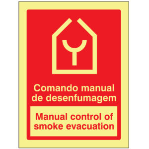 SINAL DE CONTRA INCÊNDIO - COMANDO MANUAL DE DESENFUMAGEM / MANUAL CONTROL OF SMOKE EVACUATION (C535) - Contra Incêndio - Sinalização