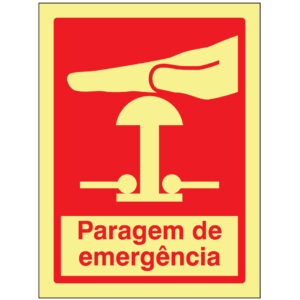 SINAL DE CONTRA INCÊNDIO - PARAGEM DE EMERGÊNCIA (C537) - Contra Incêndio - Sinalização