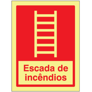 SINAL DE CONTRA INCÊNDIO - ESCADA DE INCÊNDIO (C545) - Contra Incêndio - Sinalização