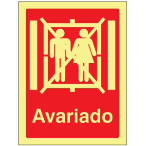 SINAL DE CONTRA INCÊNDIO - NÃO UTILIZAR ELEVADOR AVARIADO (C548) - Contra Incêndio - Sinalização