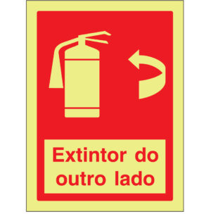 SINAL DE CONTRA INCÊNDIO - EXTINTOR DO OUTRO LADO À DIREITA (C550) - Contra Incêndio - Sinalização
