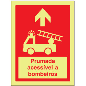 SINAL DE CONTRA INCÊNDIO - PRUMADA ACESSÍVEL A BOMBEIROS (C561) - Contra Incêndio - Sinalização