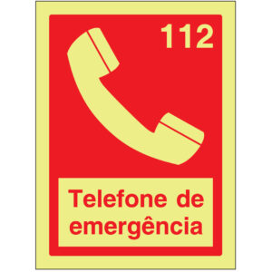 SINAL DE CONTRA INCÊNDIO - TELEFONE DE EMERGÊNCIA (C562) - Contra Incêndio - Sinalização