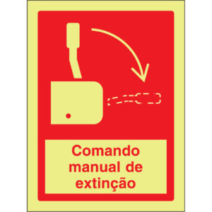 SINAL DE CONTRA INCÊNDIO - COMAMDO MANUAL DE EXTINÇÃO (C566) - Contra Incêndio - Sinalização